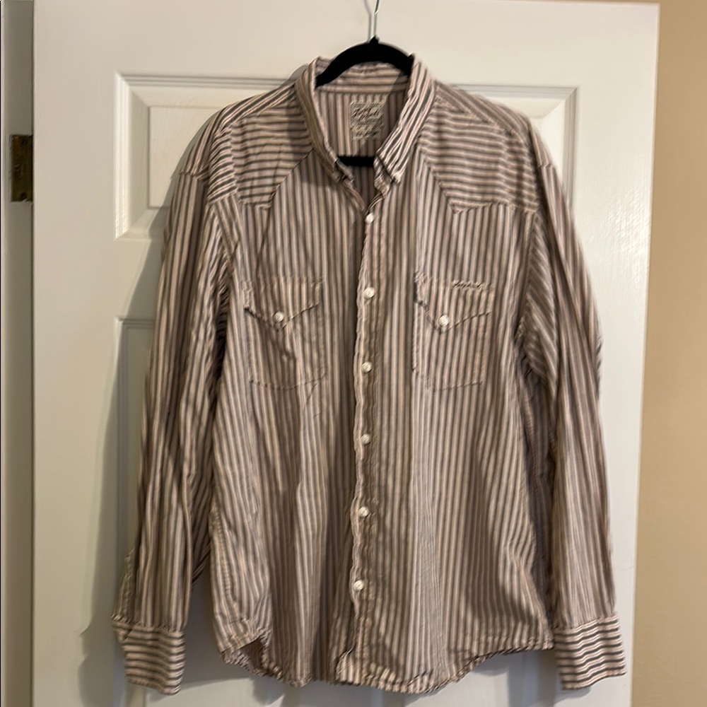 Lucky Brand Retro Western Striped Shirt